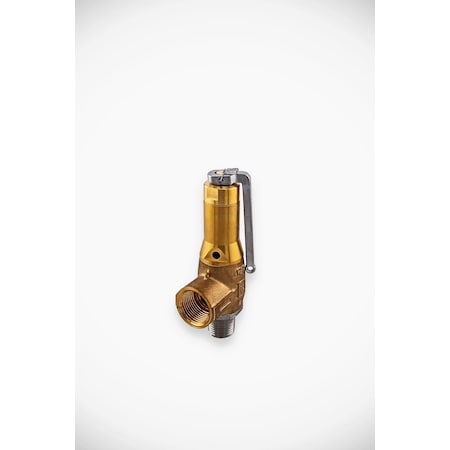 Goetze Kg PRV series 6450, ASME+ABS approved, Gunmetal, Angled, for gaseous media, with lifting lever, 100PSI 6450mGL-15-NPTm/NPTf-15/20-PTFE/EPDM 100 PSI